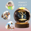 ALLWIN HOUSEWARE 3D Planet Crystal Ball Night Lamp, Solar System Night Light, USB Table Colorful LED Wooden Crystal for Teens Boys and Girls