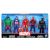 Marvel Hulk, Captain America, Iron Man, Spiderman & Black Panther Action Figure Set - 6 Inch