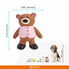 Latex Bear Squeaky Dog Toy - Brown | 100% Latex, Squeaker
