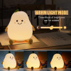 Rechargeable Silicone Pear Night Lamp, Touch Control 7 Color LED Light | Kids Bedroom Decor