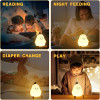 Rechargeable Silicone Pear Night Lamp, Touch Control 7 Color LED Light | Kids Bedroom Decor