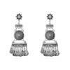 Silver Oxidised Traditional Afghani Choker Necklace Jewellery Set with Earrings