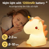 Unicorn Night Light Bedside Lamp for Kids | 16 Color Changing with Remote | USB Rechargeable LED Lamp for Kids (White & Purple) Unicorn Night Light Lamp for Kids | 16 Color Changing | USB Rechargeable LED Lamp