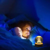 Desidiya Lord Ganesh Ji Crystal Ball Night Light 2.4 Inch Glass Ball Night LED Lamp with Woodern Base Perfect for Gift