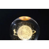 Desidiya Lord Ganesh Ji Crystal Ball Night Light 2.4 Inch Glass Ball Night LED Lamp with Woodern Base Perfect for Gift
