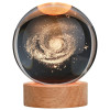 Desidiya Lord Ganesh Ji Crystal Ball Night Light 2.4 Inch Glass Ball Night LED Lamp with Woodern Base Perfect for Gift