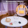 Desidiya Lord Ganesh Ji Crystal Ball Night Light 2.4 Inch Glass Ball Night LED Lamp with Woodern Base Perfect for Gift