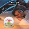 Desidiya Lord Ganesh Ji Crystal Ball Night Light 2.4 Inch Glass Ball Night LED Lamp with Woodern Base Perfect for Gift
