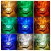 Desidiya Lord Ganesh Ji Crystal Ball Night Light 2.4 Inch Glass Ball Night LED Lamp with Woodern Base Perfect for Gift