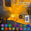 Desidiya Lord Ganesh Ji Crystal Ball Night Light 2.4 Inch Glass Ball Night LED Lamp with Woodern Base Perfect for Gift