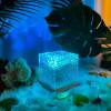 Desidiya Lord Ganesh Ji Crystal Ball Night Light 2.4 Inch Glass Ball Night LED Lamp with Woodern Base Perfect for Gift
