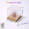 Desidiya Lord Ganesh Ji Crystal Ball Night Light 2.4 Inch Glass Ball Night LED Lamp with Woodern Base Perfect for Gift