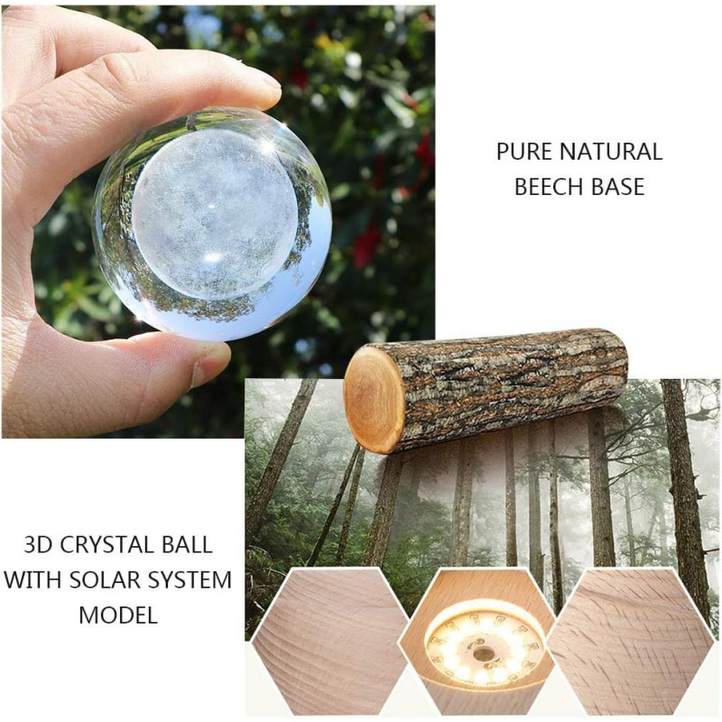 Desidiya Lord Ganesh Ji Crystal Ball Night Light 2.4 Inch Glass Ball Night LED Lamp with Woodern Base Perfect for Gift Desidiya Lord Ganesh Ji Crystal Ball Night Light 2.4 Inch Glass Ball Night LED Lamp with Woodern Base Perfect for Gift