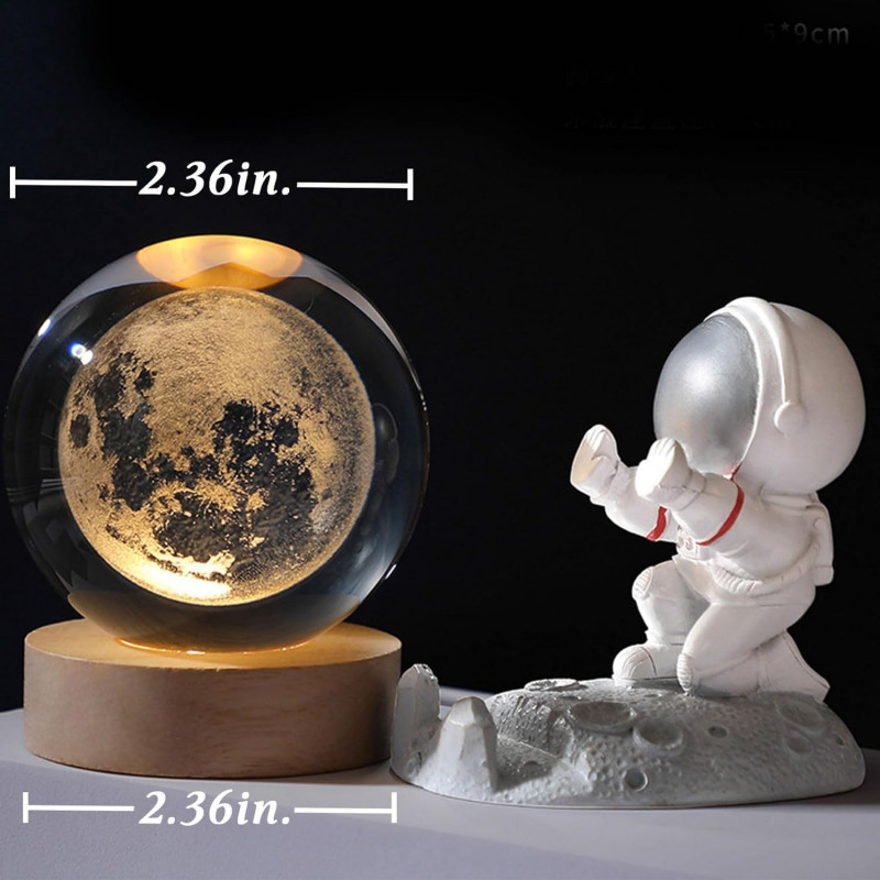 Desidiya Lord Ganesh Ji Crystal Ball Night Light 2.4 Inch Glass Ball Night LED Lamp with Woodern Base Perfect for Gift Desidiya Lord Ganesh Ji Crystal Ball Night Light 2.4 Inch Glass Ball Night LED Lamp with Woodern Base Perfect for Gift