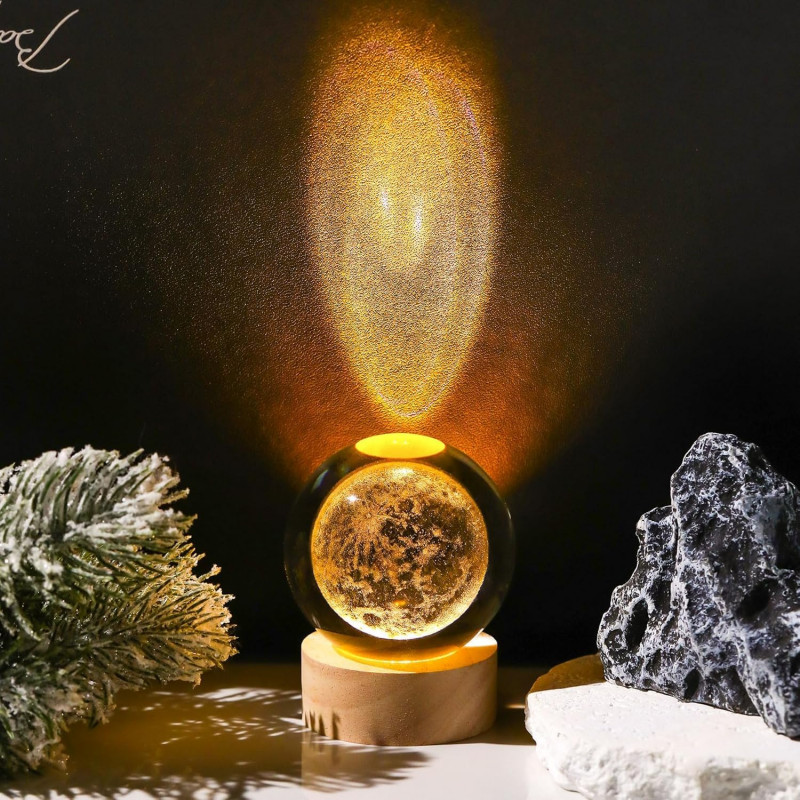 Desidiya Lord Ganesh Ji Crystal Ball Night Light 2.4 Inch Glass Ball Night LED Lamp with Woodern Base Perfect for Gift Desidiya Lord Ganesh Ji Crystal Ball Night Light 2.4 Inch Glass Ball Night LED Lamp with Woodern Base Perfect for Gift