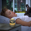 Desidiya Lord Ganesh Ji Crystal Ball Night Light 2.4 Inch Glass Ball Night LED Lamp with Woodern Base Perfect for Gift