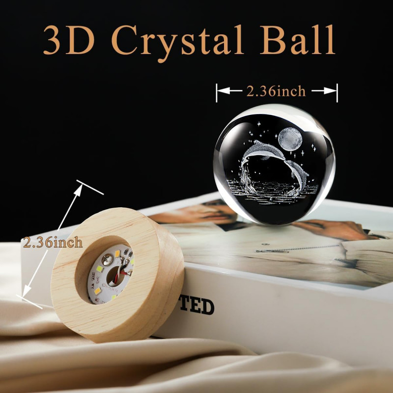 Desidiya Lord Ganesh Ji Crystal Ball Night Light 2.4 Inch Glass Ball Night LED Lamp with Woodern Base Perfect for Gift Desidiya Lord Ganesh Ji Crystal Ball Night Light 2.4 Inch Glass Ball Night LED Lamp with Woodern Base Perfect for Gift