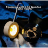 Desidiya Lord Ganesh Ji Crystal Ball Night Light 2.4 Inch Glass Ball Night LED Lamp with Woodern Base Perfect for Gift