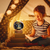 Desidiya Lord Ganesh Ji Crystal Ball Night Light 2.4 Inch Glass Ball Night LED Lamp with Woodern Base Perfect for Gift