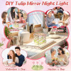 Desidiya Lord Ganesh Ji Crystal Ball Night Light 2.4 Inch Glass Ball Night LED Lamp with Woodern Base Perfect for Gift