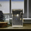 Desidiya Lord Ganesh Ji Crystal Ball Night Light 2.4 Inch Glass Ball Night LED Lamp with Woodern Base Perfect for Gift