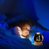 Desidiya Lord Ganesh Ji Crystal Ball Night Light 2.4 Inch Glass Ball Night LED Lamp with Woodern Base Perfect for Gift