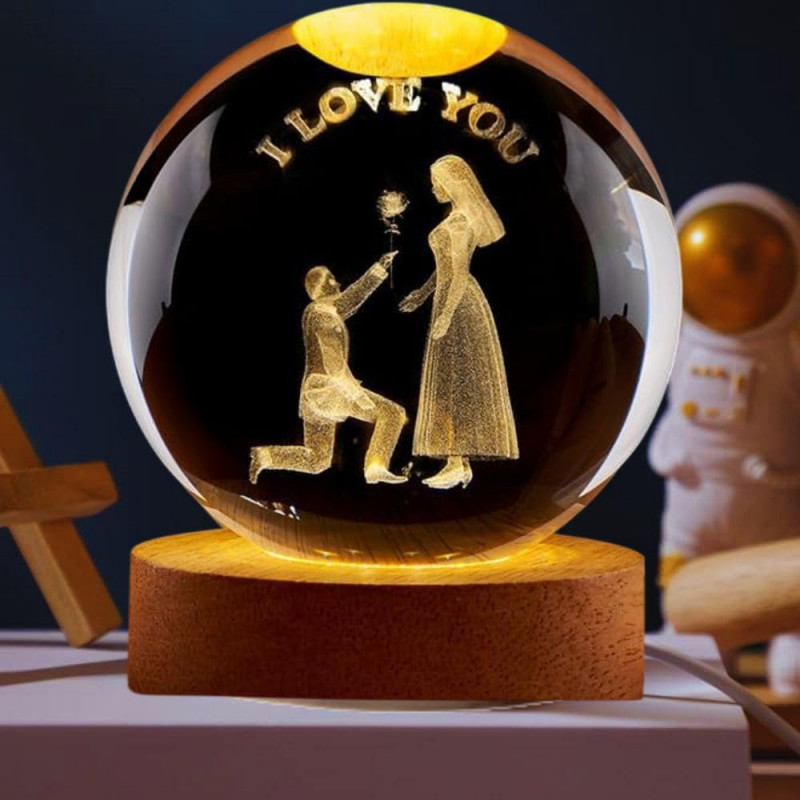 Desidiya Lord Ganesh Ji Crystal Ball Night Light 2.4 Inch Glass Ball Night LED Lamp with Woodern Base Perfect for Gift Desidiya Lord Ganesh Ji Crystal Ball Night Light 2.4 Inch Glass Ball Night LED Lamp with Woodern Base Perfect for Gift