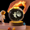 Desidiya Lord Ganesh Ji Crystal Ball Night Light 2.4 Inch Glass Ball Night LED Lamp with Woodern Base Perfect for Gift