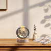Desidiya Lord Ganesh Ji Crystal Ball Night Light 2.4 Inch Glass Ball Night LED Lamp with Woodern Base Perfect for Gift