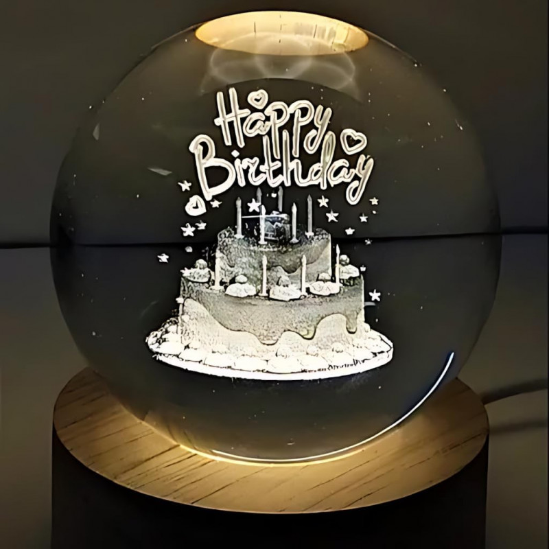 Desidiya Lord Ganesh Ji Crystal Ball Night Light 2.4 Inch Glass Ball Night LED Lamp with Woodern Base Perfect for Gift Desidiya Lord Ganesh Ji Crystal Ball Night Light 2.4 Inch Glass Ball Night LED Lamp with Woodern Base Perfect for Gift
