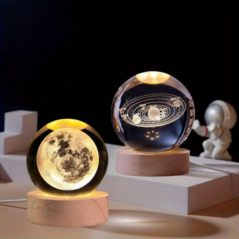 Desidiya Lord Ganesh Ji Crystal Ball Night Light 2.4 Inch Glass Ball Night LED Lamp with Woodern Base Perfect for Gift Desidiya Lord Ganesh Ji Crystal Ball Night Light 2.4 Inch Glass Ball Night LED Lamp with Woodern Base Perfect for Gift