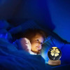 Desidiya Lord Ganesh Ji Crystal Ball Night Light 2.4 Inch Glass Ball Night LED Lamp with Woodern Base Perfect for Gift