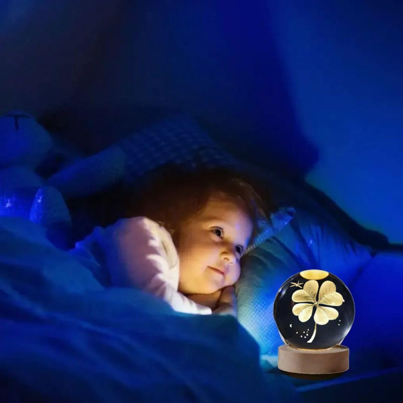 Desidiya Lord Ganesh Ji Crystal Ball Night Light 2.4 Inch Glass Ball Night LED Lamp with Woodern Base Perfect for Gift Desidiya Lord Ganesh Ji Crystal Ball Night Light 2.4 Inch Glass Ball Night LED Lamp with Woodern Base Perfect for Gift