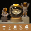 Umi 3D Universe Crystal Ball Night Lamp,Galaxy Crystal Ball Night Light, USB Table LED Wooden Crystal Ball for Boys and Girls, Home Office Decoration, Birthday Gift Adults (Galaxy)