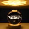 Umi 3D Universe Crystal Ball Night Lamp,Galaxy Crystal Ball Night Light, USB Table LED Wooden Crystal Ball for Boys and Girls, Home Office Decoration, Birthday Gift Adults (Galaxy)