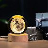 Umi 3D Universe Crystal Ball Night Lamp,Galaxy Crystal Ball Night Light, USB Table LED Wooden Crystal Ball for Boys and Girls, Home Office Decoration, Birthday Gift Adults (Galaxy)