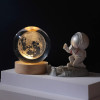 Umi 3D Universe Crystal Ball Night Lamp,Galaxy Crystal Ball Night Light, USB Table LED Wooden Crystal Ball for Boys and Girls, Home Office Decoration, Birthday Gift Adults (Galaxy)