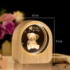 Umi 3D Universe Crystal Ball Night Lamp,Galaxy Crystal Ball Night Light, USB Table LED Wooden Crystal Ball for Boys and Girls, Home Office Decoration, Birthday Gift Adults (Galaxy)