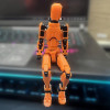 3D Printed Action Figure | Multi-Jointed Movable, Articulated Robot Dummy Toy (Orange)