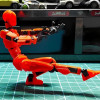 3D Printed Action Figure | Multi-Jointed Movable, Articulated Robot Dummy Toy (Orange)