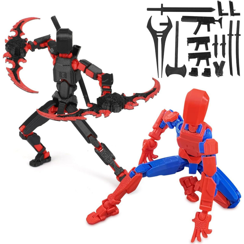 13 Action Figure High Degree & Freedom Multi Articular, 3d Printed Toys - 2 Pcs