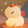 Cute Unicorn LED Night Light | Silicone Lamp | Dimmable, Rechargeable, Off-White
