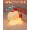 Cute Unicorn LED Night Light | Silicone Lamp | Dimmable, Rechargeable, Off-White