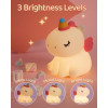 Cute Unicorn LED Night Light | Silicone Lamp | Dimmable, Rechargeable, Off-White
