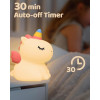 Cute Unicorn LED Night Light | Silicone Lamp | Dimmable, Rechargeable, Off-White