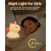 Cute Unicorn LED Night Light | Silicone Lamp | Dimmable, Rechargeable, Off-White