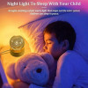 inulec 3D Galaxy Crystal Ball Night Light | Dimmable Engraved LED Glass Ball Table Lamp with USB and Wooden Base for Home Decor, Office, Birthday Gift & Kids Bedroom, 3D Galaxy Lamp Ball (Deer)