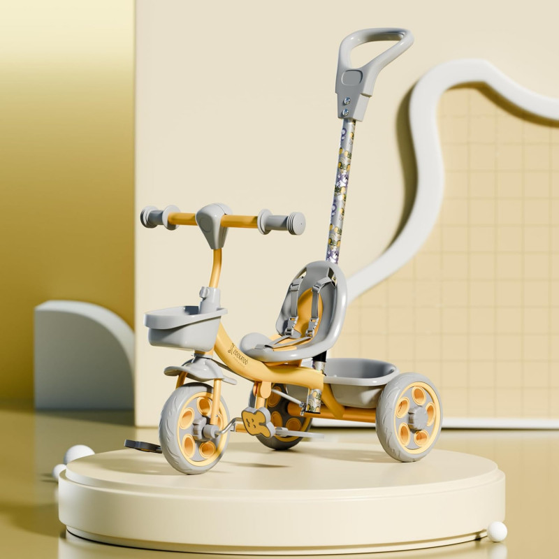 Kids Tricycle 2-5 Years | Baby Cycle with Wheels, Basket & Bell