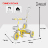 Mini-Cruise Tricycle for Kids 2-5Y| EVA Wheels & Bell Baby Cycle