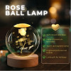 WILDSTICH® 3D Moon Crystal Ball Planet Crystal Ball Night Light with Warm White Dimmable LED Wooden Base - Decorative LED Lamp for Home, Office, Bedroom, and Gift Giving (Moon)